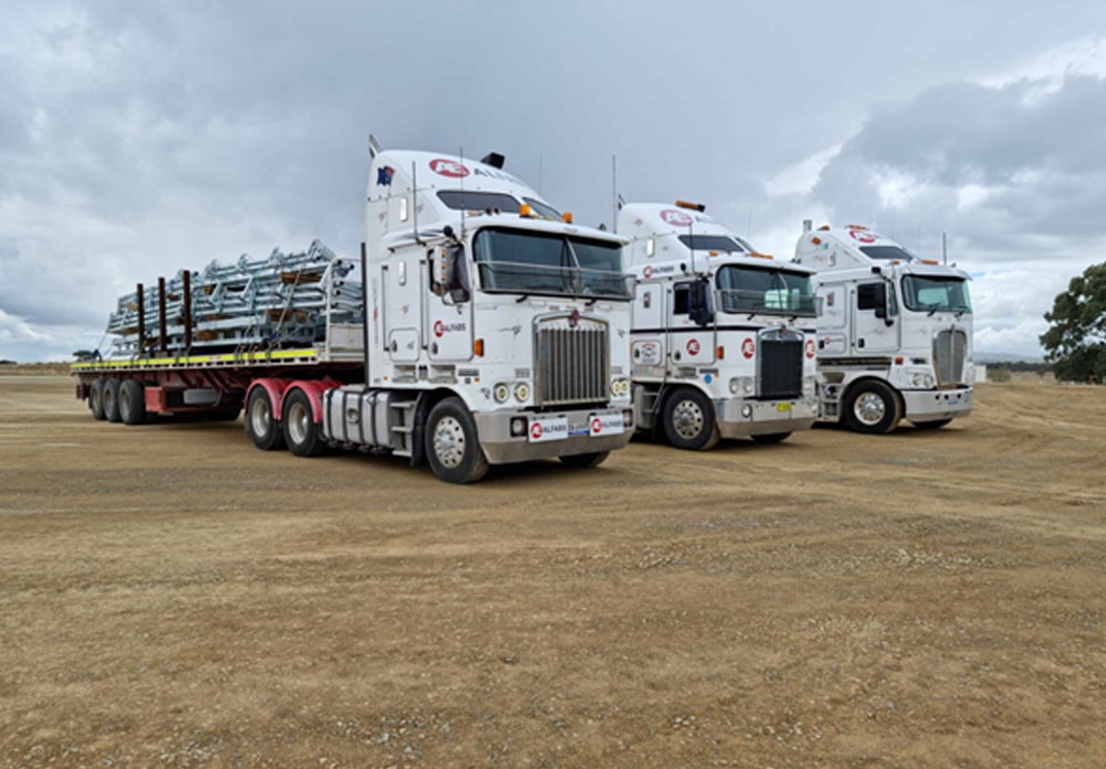 Alfabs-Transport-delivers-to-Rye-Park-Wind-Farm — Mining Equipment in Kurri Kurri, NSW