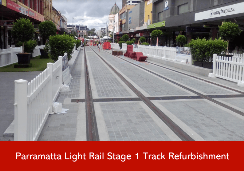 Parramatta Light Rail Stage 1 Track